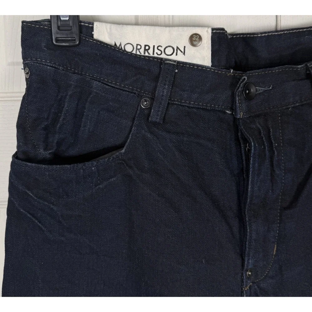 Gap Morrison Jeans Mens 32x32 Blue Denim Button Fly Dark Wash Pigment‎ Dip
